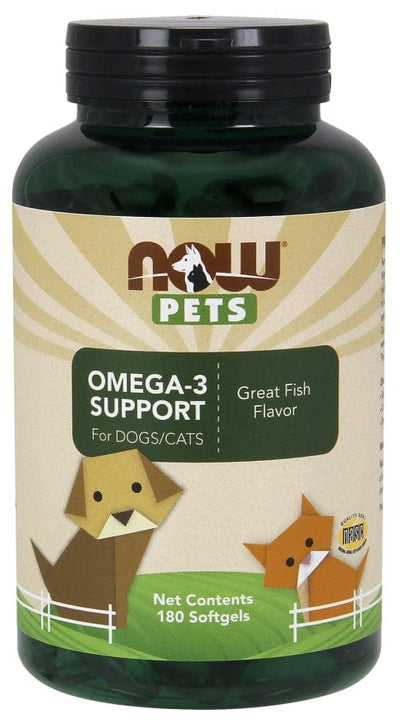 NOW Foods Supplements Pets, Omega-3 Support - 180 softgels