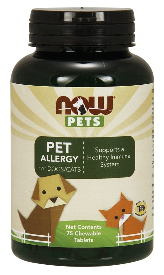 NOW Foods Supplements Pets, Pet Allergy - 75 chewable tablets