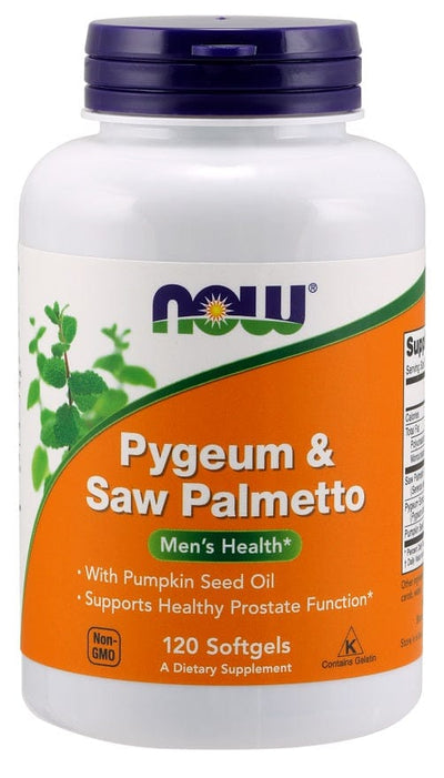 NOW Foods Supplements Pygeum & Saw Palmetto - 120 softgels