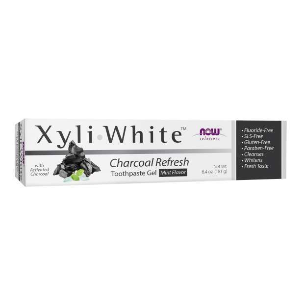 NOW Foods Supplements XyliWhite, Charcoal Refresh Toothpaste Gel - 181 grams