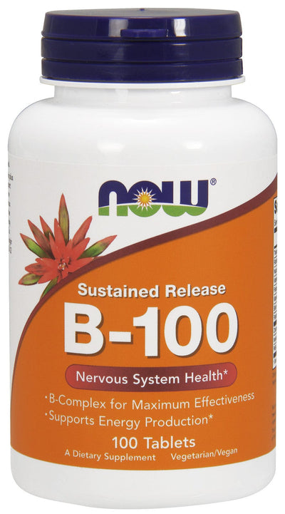 NOW Foods Vitamin B-100 Sustained Release - 100 tabs
