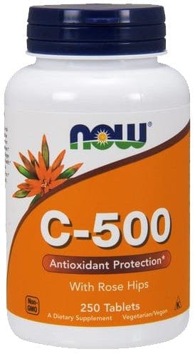 NOW Foods Vitamin C-500 with Rose Hips - 250 tablets