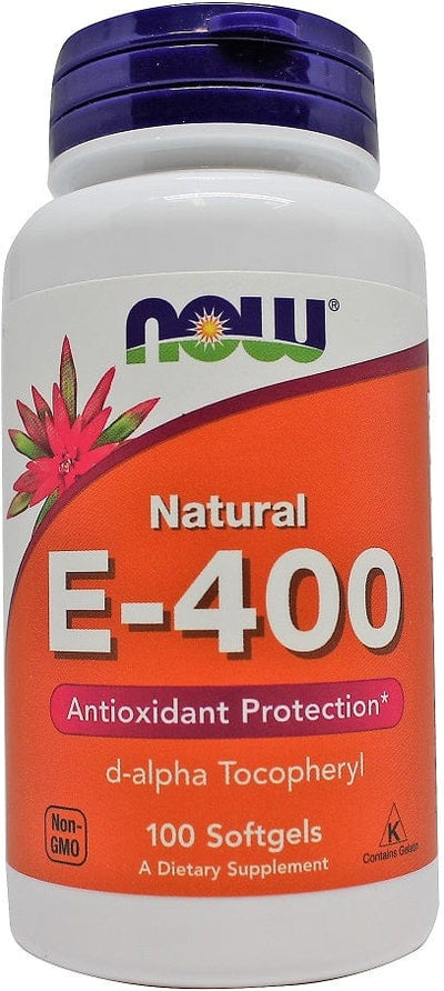 NOW Foods Vitamin E-400, Natural - 100 softgels