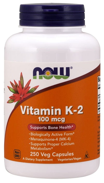 NOW Foods Vitamin K-2, 100mcg - 250 vcaps