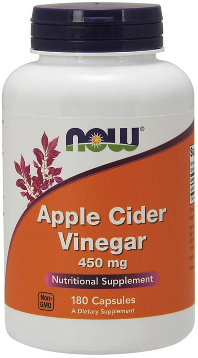 NOW Foods Vitamins & Minerals Apple Cider Vinegar, 450mg - 180 vcaps