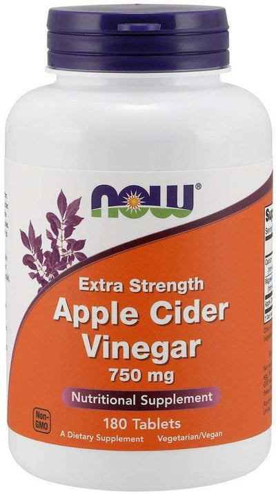 NOW Foods Vitamins & Minerals Apple Cider Vinegar, 750mg Extra Strength - 180 tablets