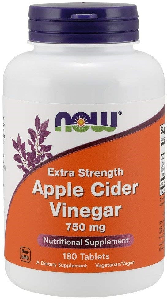 NOW Foods Vitamins & Minerals Apple Cider Vinegar, 750mg Extra Strength - 180 tablets