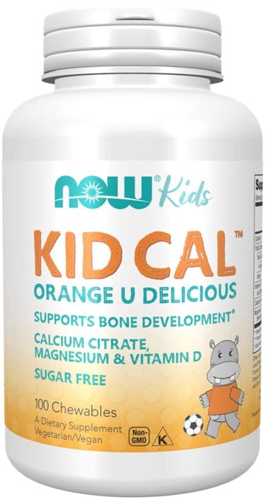 NOW Foods Vitamins & Minerals Kid Cal, Orange U Delicious - 100 chewables