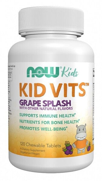 NOW Foods Vitamins & Minerals Kid Vits, Grape Splash - 120 chewables