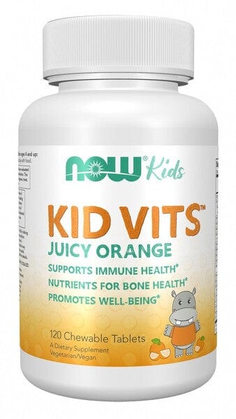 NOW Foods Vitamins & Minerals Kid Vits, Juicy Orange - 120 chewables