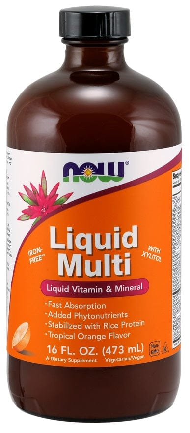 NOW Foods Vitamins & Minerals Liquid Multi, Wild Berry (Iron Free) - 473 ml.