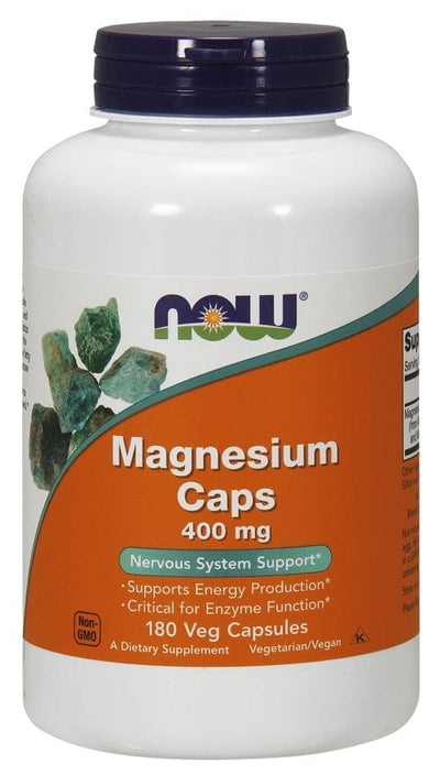 NOW Foods Vitamins & Minerals Magnesium, 400mg - 180 vcaps