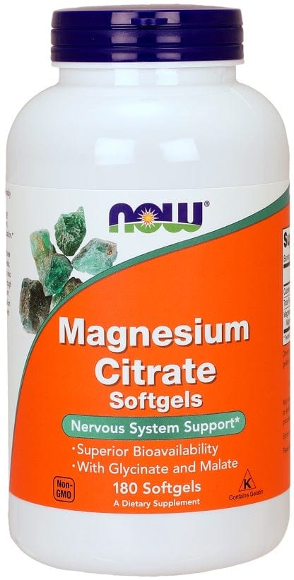 NOW Foods Vitamins & Minerals Magnesium Citrate Softgels - 180 softgels