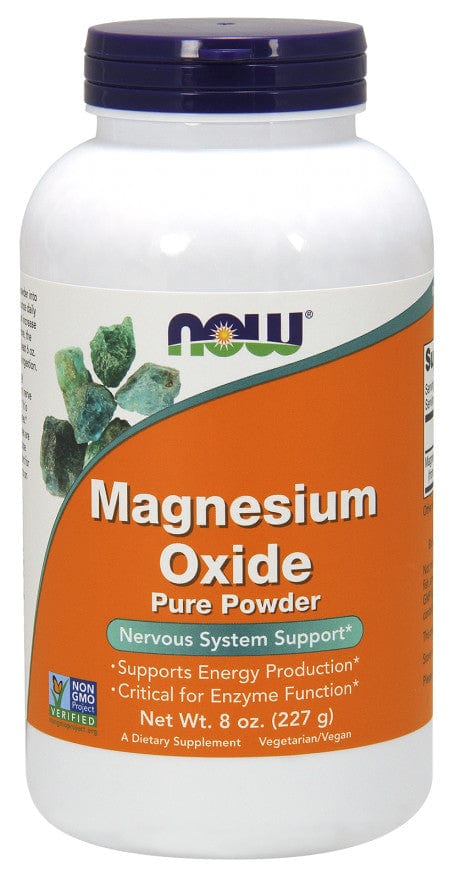 NOW Foods Vitamins & Minerals Magnesium Oxide, Pure Powder - 227 grams