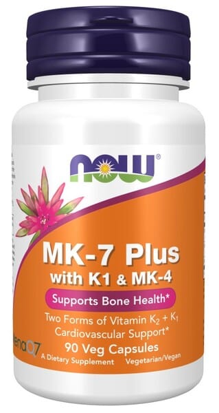 NOW Foods Vitamins & Minerals MK-7 Plus with K1 & MK-4 - 90 vcaps