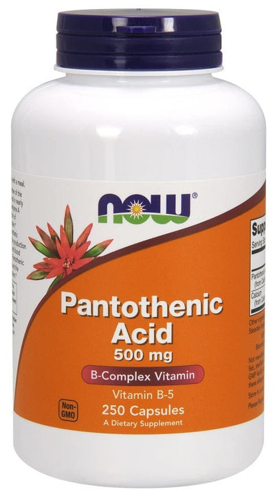 NOW Foods Vitamins & Minerals Pantothenic Acid, 500mg - 250 caps