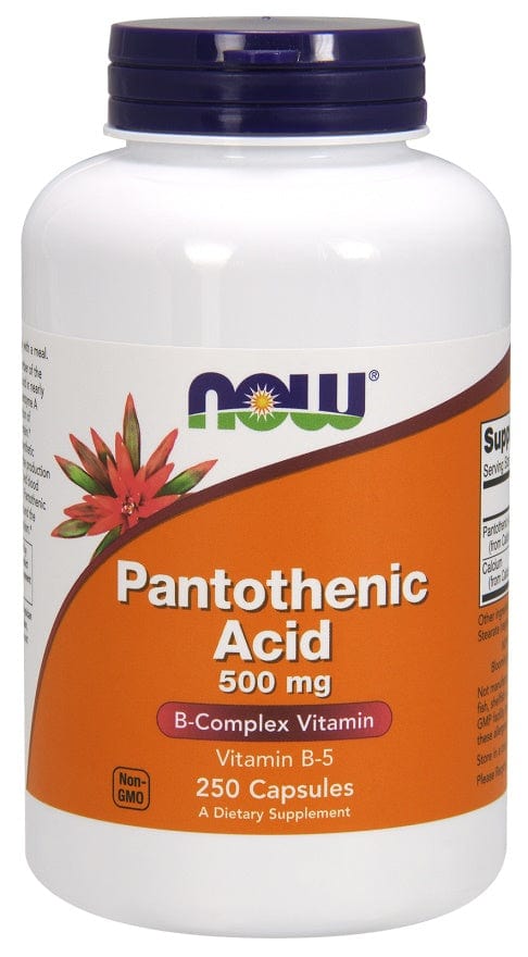 NOW Foods Vitamins & Minerals Pantothenic Acid, 500mg - 250 caps