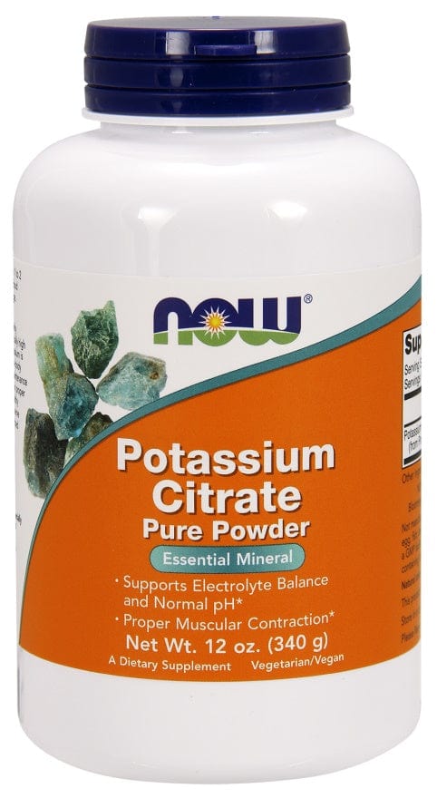 NOW Foods Vitamins & Minerals Potassium Citrate, Pure Powder - 340 grams