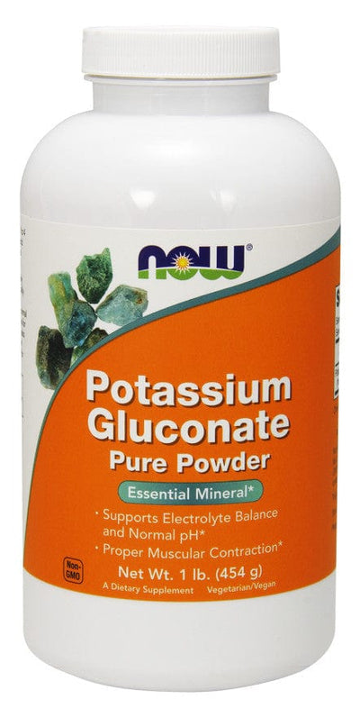 NOW Foods Vitamins & Minerals Potassium Gluconate, Pure Powder - 454 grams