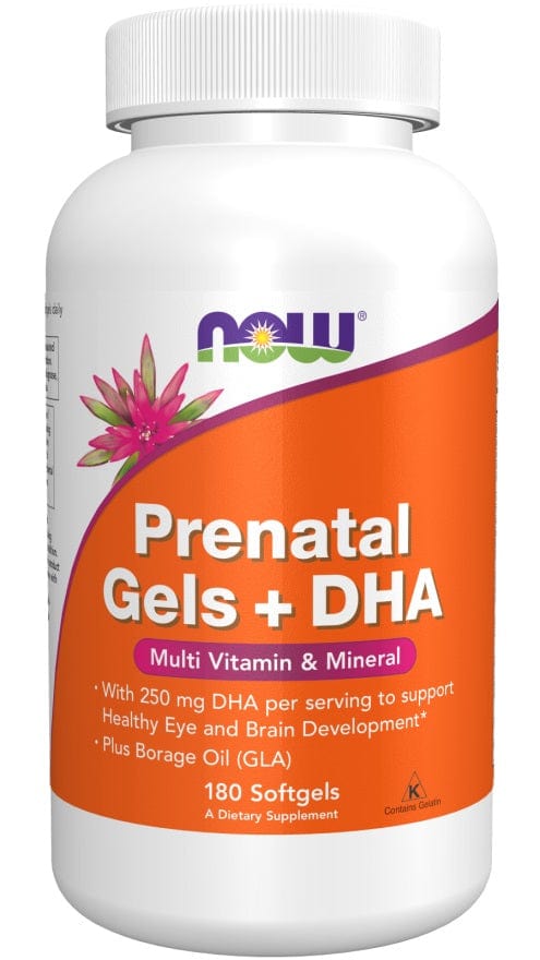 NOW Foods Vitamins & Minerals Prenatal Gels + DHA - 180 softgels