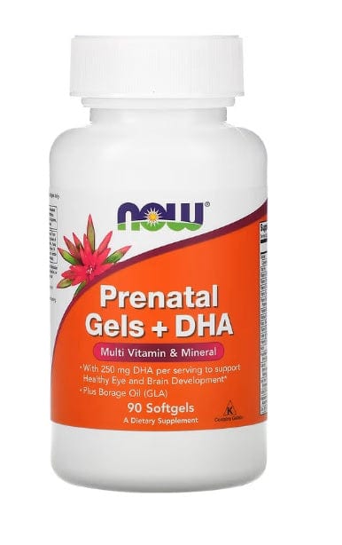 NOW Foods Vitamins & Minerals Prenatal Gels + DHA - 90 softgels