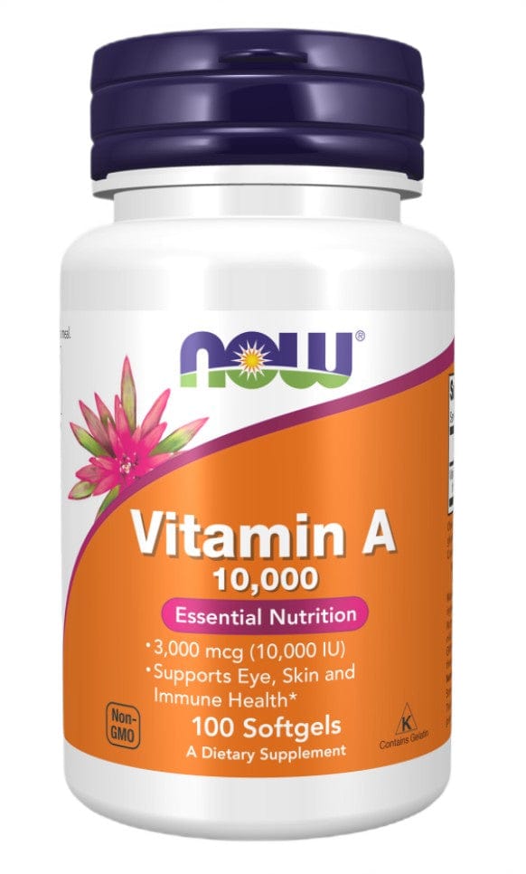 NOW Foods Vitamins & Minerals Vitamin A, 10 000 IU - 100 softgels