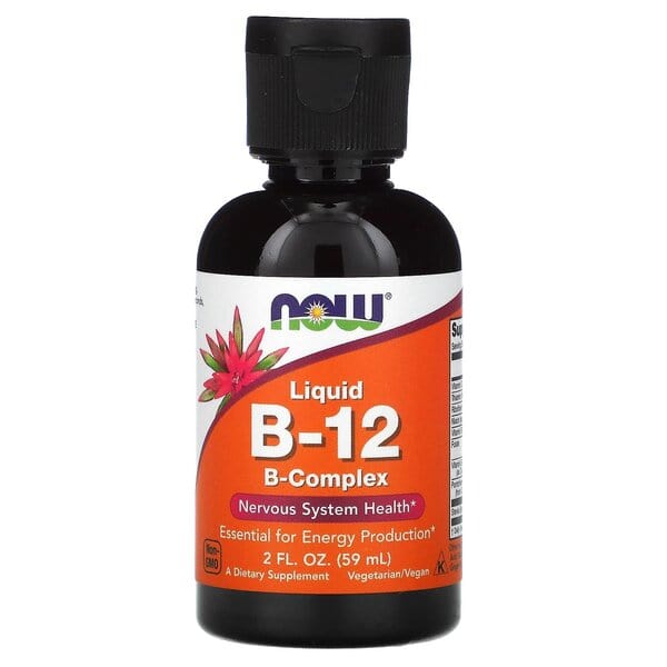 NOW Foods Vitamins & Minerals Vitamin B-12 Liquid B-Complex - 59 ml.