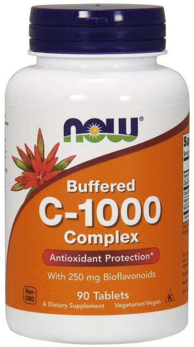 NOW Foods Vitamins & Minerals Vitamin C-1000 Complex - Buffered with 250mg Bioflavonoids - 90 tablets