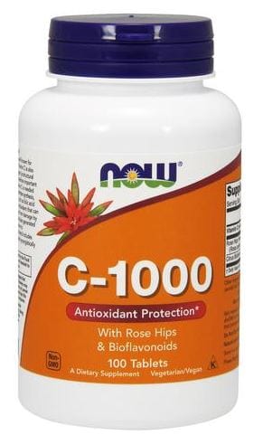 NOW Foods Vitamins & Minerals Vitamin C-1000 with Rose Hips & Bioflavonoids - 100 tablets