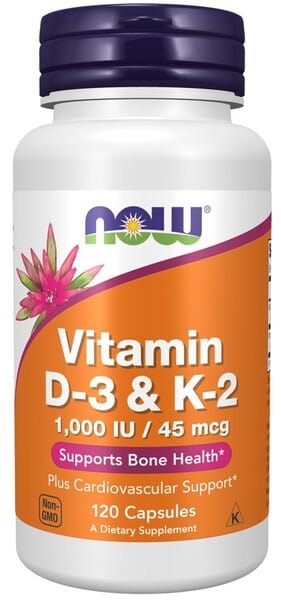 NOW Foods Vitamins & Minerals Vitamin D-3 & K-2 - 120 caps