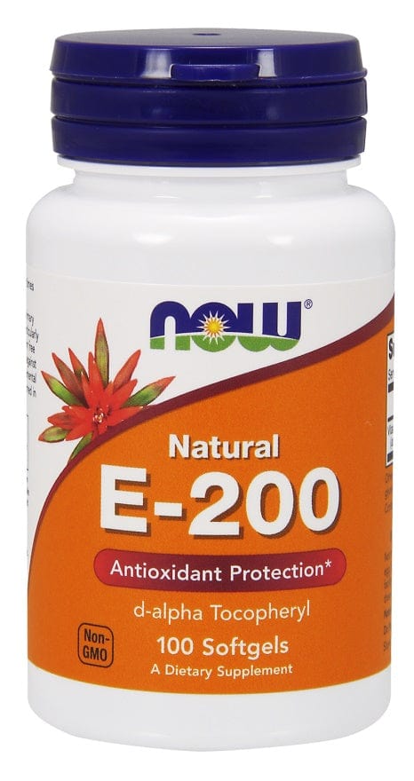 NOW Foods Vitamins & Minerals Vitamin E-200, Natural - 100 softgels