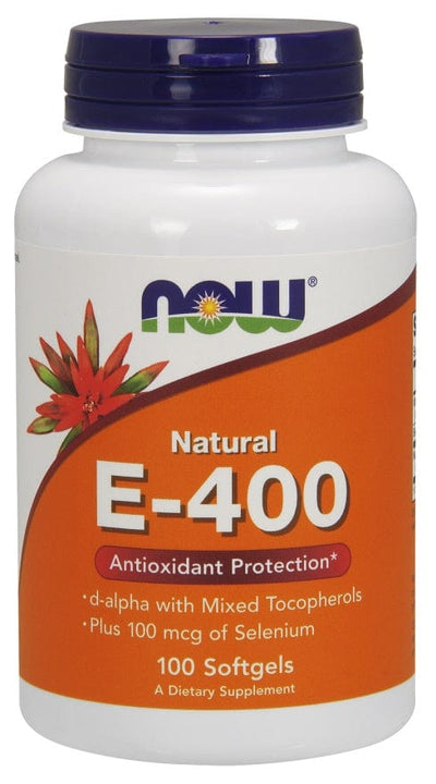 NOW Foods Vitamins & Minerals Vitamin E-400 IU with Selenium - 100 softgels