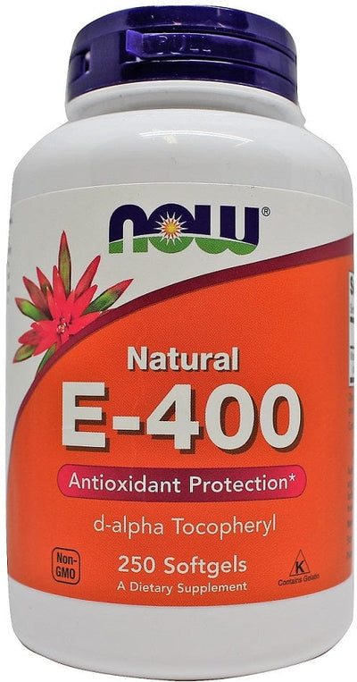 NOW Foods Vitamins & Minerals Vitamin E-400, Natural - 250 softgels
