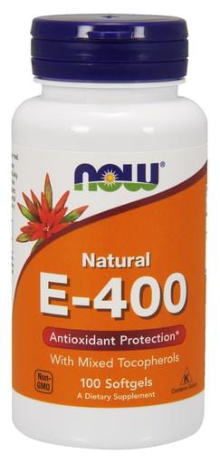 NOW Foods Vitamins & Minerals Vitamin E-400 - Natural (Mixed Tocopherols) - 100 softgels