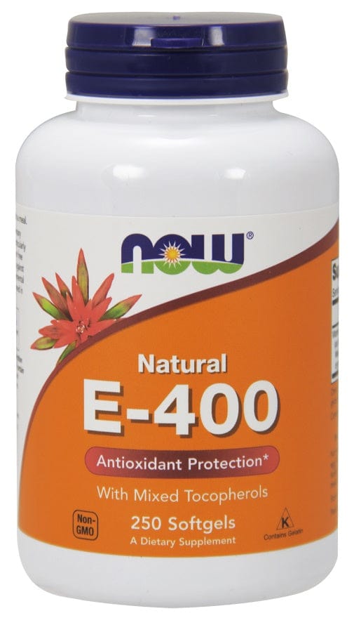 NOW Foods Vitamins & Minerals Vitamin E-400 - Natural (Mixed Tocopherols) - 250 softgels