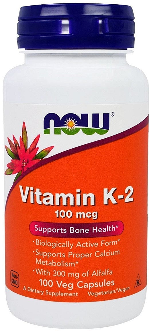 NOW Foods Vitamins & Minerals Vitamin K-2, 100mcg - 100 vcaps