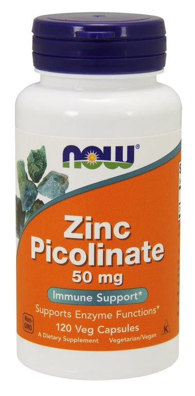 NOW Foods Vitamins & Minerals Zinc Picolinate, 50mg - 120 vcaps