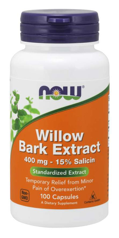 NOW Foods Willow Bark Extract, 400mg - 100 caps