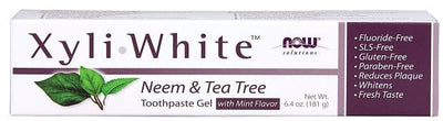 NOW Foods XyliWhite, Neem & Tea Tree Toothpaste Gel - 181g