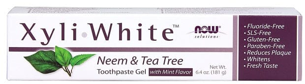 NOW Foods XyliWhite, Neem & Tea Tree Toothpaste Gel - 181g