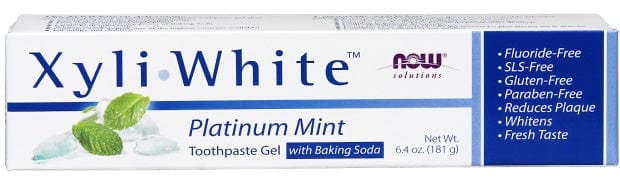 NOW Foods XyliWhite, Platinum Mint Toothpaste Gel w/Baking Soda - 181g
