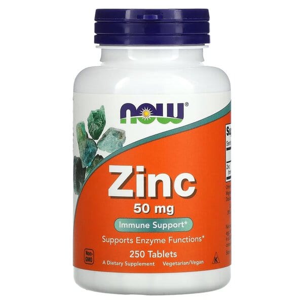 NOW Foods Zinc, 50mg - 250 tabs