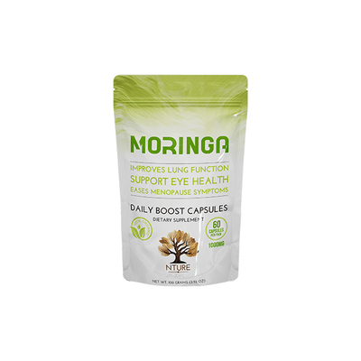 Nture Nootropics & Supplements NTURE 1000mg Moringa Capsules - 60 Caps