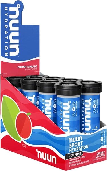 Nuun Sport Hydration + Caffeine, Cherry Limeade  - 8 x 10 count tubes