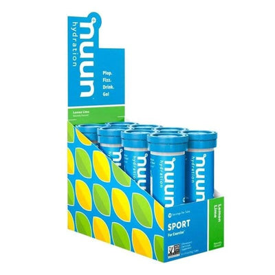Nuun Sport Hydration, Lemon Lime  - 8 x 10 count tubes