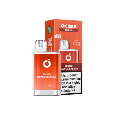 OC Bar Vaping Products Blood Orange Energy 20mg OC Bar Disposable Vape Device 600 Puffs