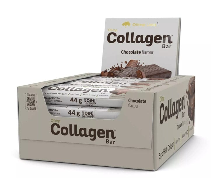 Olimp Nutrition Nootropics & Supplements Collagen Bar, Chocolate - 25 x 44g