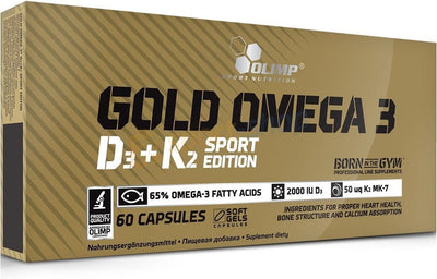Olimp Nutrition Omegas, EFAs, CLA, Oils Gold Omega 3 D3 + K2 Sport Edition - 60 caps