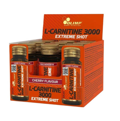 Olimp Nutrition Slimming and Weight Management L-Carnitine 3000 Extreme Shot, Cherry - 9 x 25 ml.