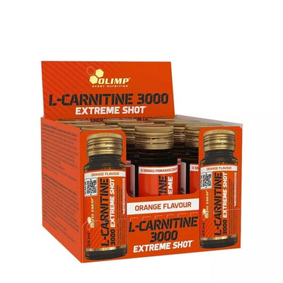 Olimp Nutrition Slimming and Weight Management L-Carnitine 3000 Extreme Shot, Orange - 9 x 25 ml.